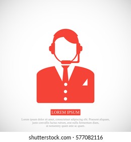 Call center icon, vector best flat icon, EPS
