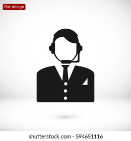 Call center icon, vector best flat icon, EPS