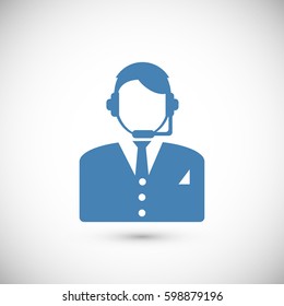 Call center icon, vector best flat icon, EPS