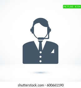 Call center icon, vector best flat icon, EPS