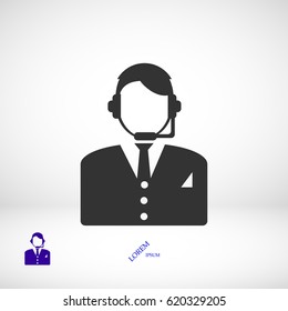Call center icon, vector best flat icon, EPS