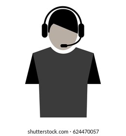 Call center icon, vector best flat icon, Call Center Agent - Vector illustration