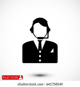Call center icon, vector best flat icon, EPS