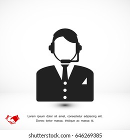 Call center icon, vector best flat icon, EPS