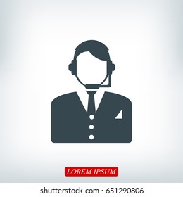 Call center icon, vector best flat icon, EPS