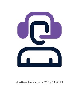 icono de centro de llamadas. icono vectorial de doble tono para su sitio web, móvil, presentación y diseño de logotipo.