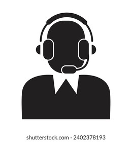 Call center icon, vector flat trendy style illustration on white backgrounnd..eps