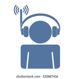 Call Center Icon Vector flat design style
