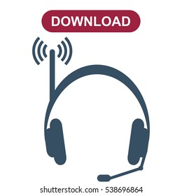 Call Center Icon Vector flat design style