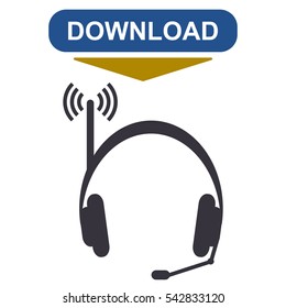 Call Center Icon Vector flat design style