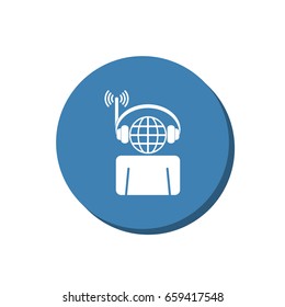 Call Center Icon Vector flat design style