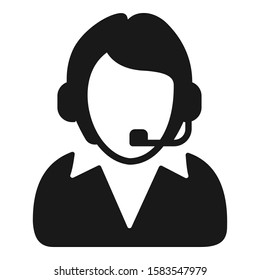 Call center icon. Vector graphics.