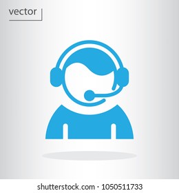 Call center icon - vector illustration EPS 10, flat design icon