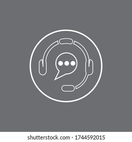 icono del centro de llamadas Diseño de ilustración del vector