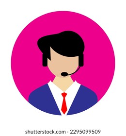 Call Center Symbol, Vektorgrafik.