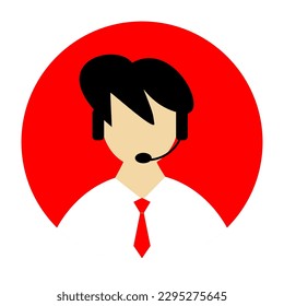 ilustración vectorial de icono del centro de llamadas.