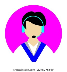 call center icon vector illustration.