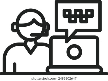 Call Center icon vector image. Suitable for mobile application web application and print media.