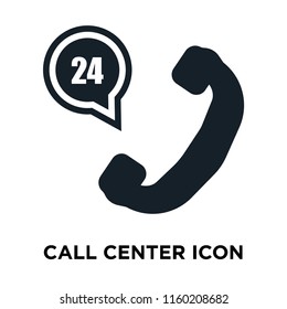 Call center icon vector isolated on white background, Call center transparent sign