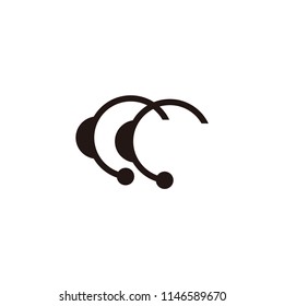 call center icon vector logo