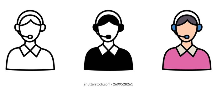 Vector del icono del centro de llamadas. proporcionar Asistencia y símbolo de asistencia. Ilustración vectorial.