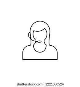 Call center icon vector.Trendy flat ui sign design. Thin linear graphic pictogram for web site, mobile application. Logo illustration.