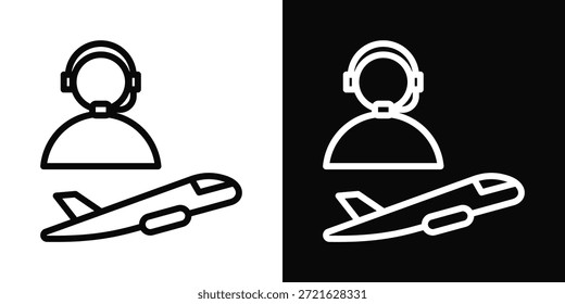 Icono de centro de llamadas Estilo de fondo blanco y negro