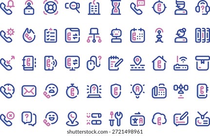 Iconos de centro de llamadas Icono de Vector simple. Plantilla de diseño de símbolos de ilustración para elemento de interfaz de usuario móvil de Web.