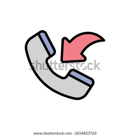 Call Center Inbound Icon Vector Illustration