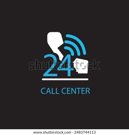 
Call Center isolated icon logo illustration