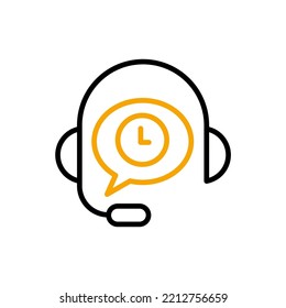 Call center line icon. Simple element illustration. Call center concept outline symbol design.