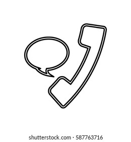 Call center line icon vector illustration graphic design