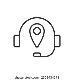 Call Center Location Icon - Customer Support Icon