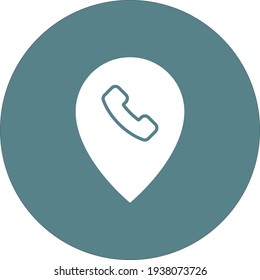 Call center location pin icon vector image. Can also be used for Maps and Location. Suitable for use on web apps, mobile apps and print media.