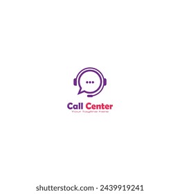 Call center logo design vector graphics