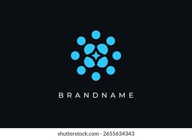 Plantilla de Vector de diseño de logotipo de centro de llamadas. Icono de Servicio al cliente.