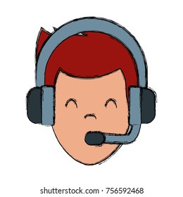 Call center man avatar