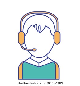 Call center man design