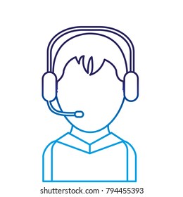Call center man design