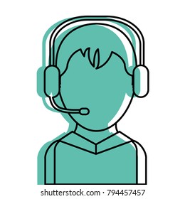Call center man design