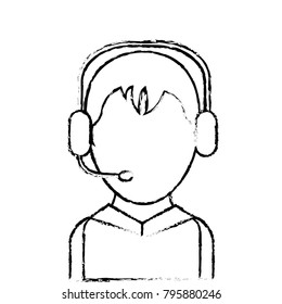 Call center man design
