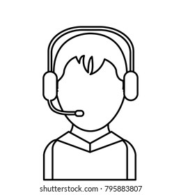 Call center man design