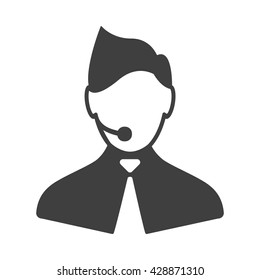 Call center man icon vector illustration