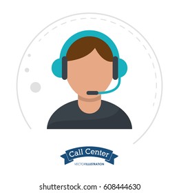 call center man receptionist help