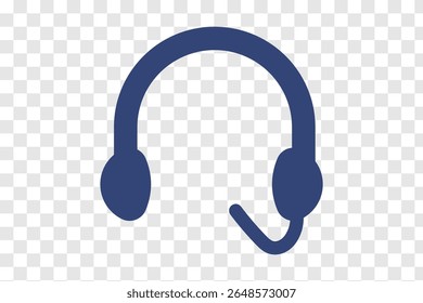 Call center Microphone icon Vector illustration. over-ear headphones in a minimalist black and white style, conveying a sleek and modern audio equipment design.  eps 10