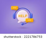 Call center, online customer support. Contact Us Customer Service For Personal Assistant Service, Person Advisor and Social Media Network. 3D Web Vector Illustrations.