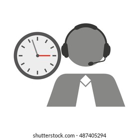 call center operator avatar vector illustration design