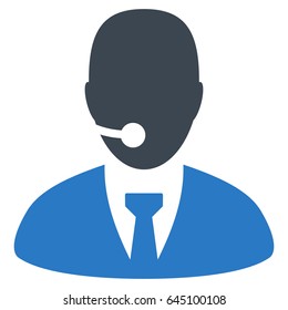 Call Center Operator flat vector icon. An isolated illustration on a white background.