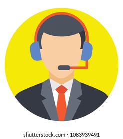 
Call center operator with headphone concept of customer support.
