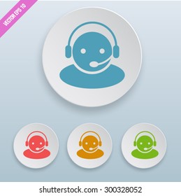 Call center operator icon